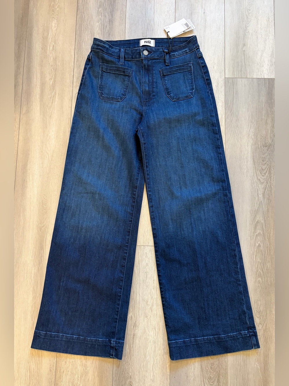 PAIGE Connie Patch Pocket Wide-Leg Jeans